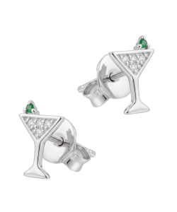 Party Cocktail Silver Stud Earring STS-6940